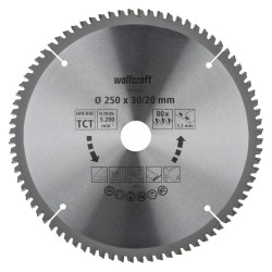 Piła tarczowa do ukośnic 250x30/20x3,2 mm HM Wolfcraft